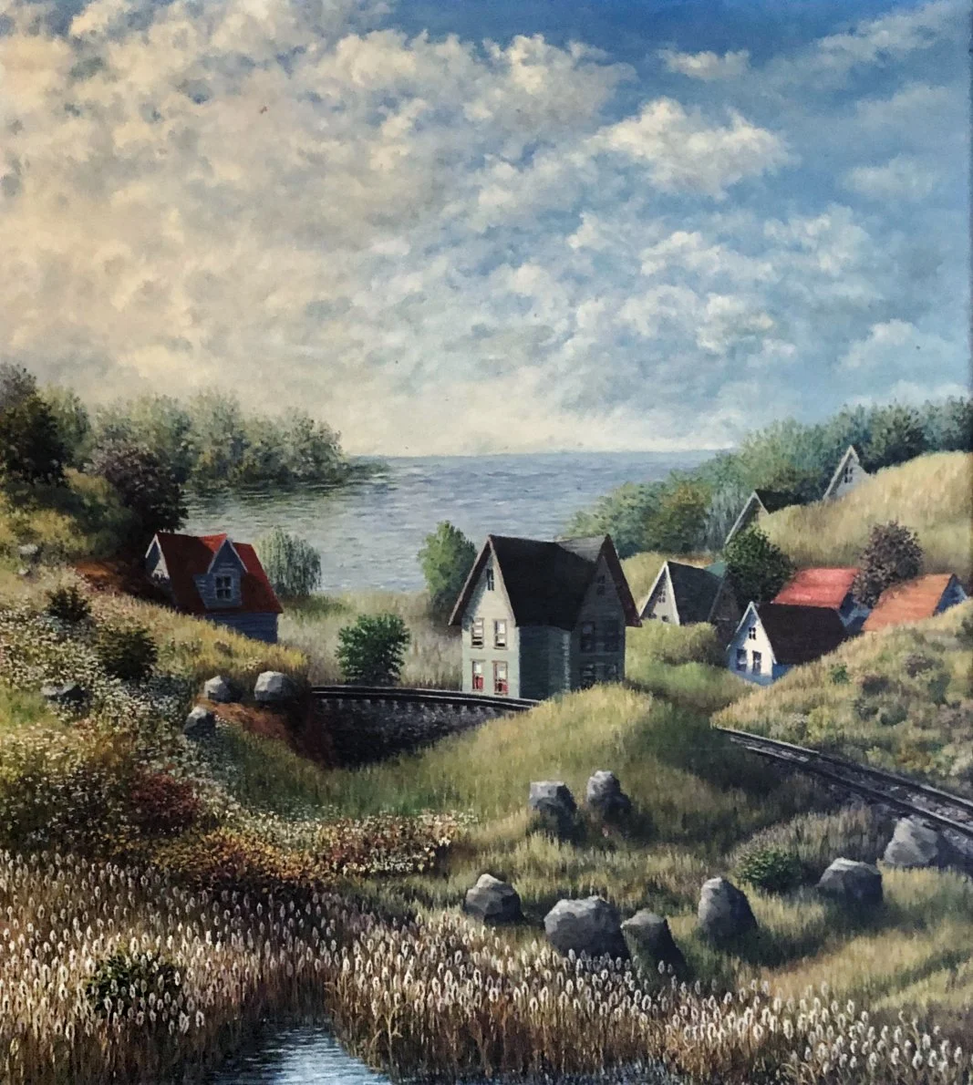 Daniel NG 油絵 (River Village Tuscany)｜美術品・アンティーク 