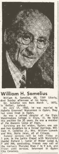 William H Samelius - The Dead History