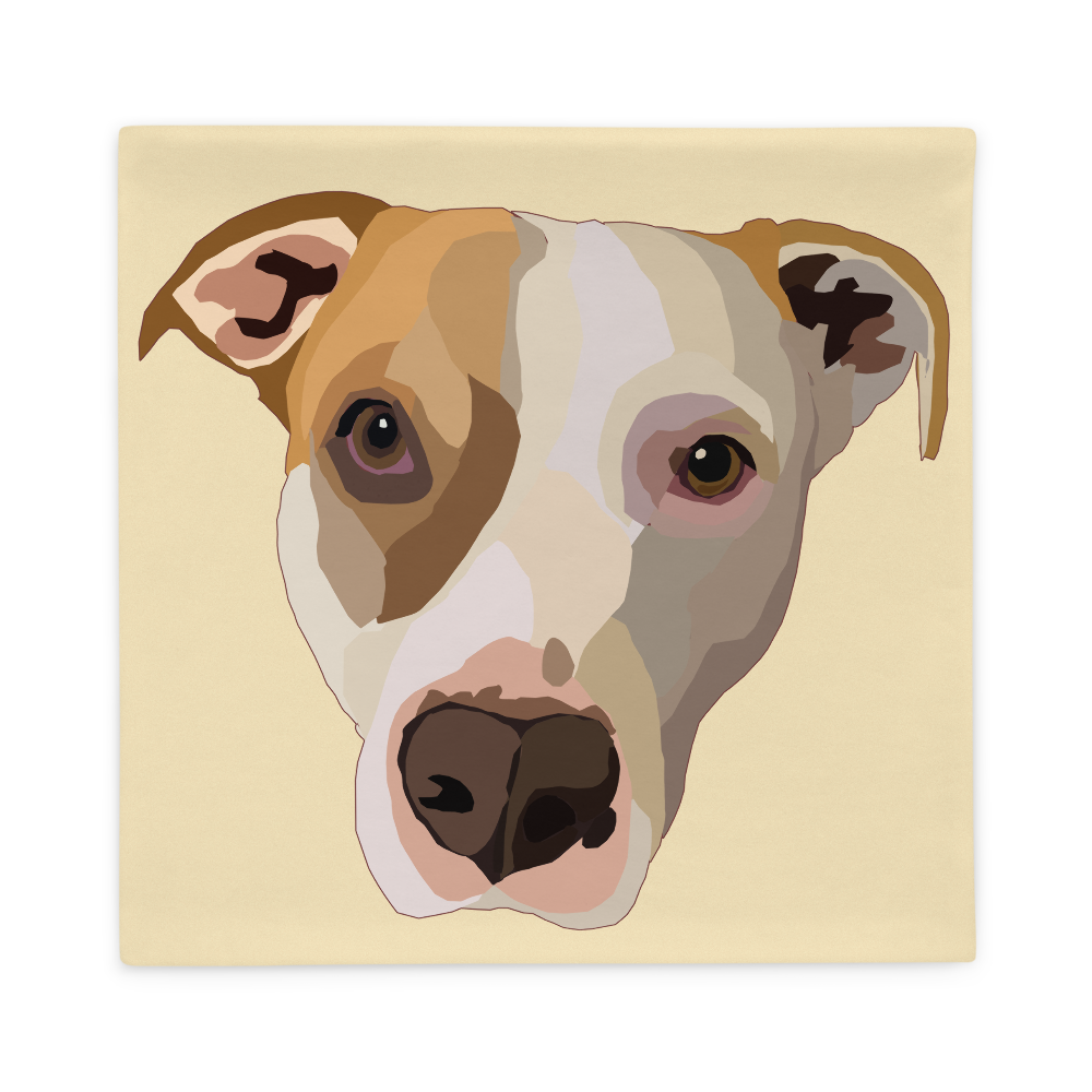 dog face on pillow