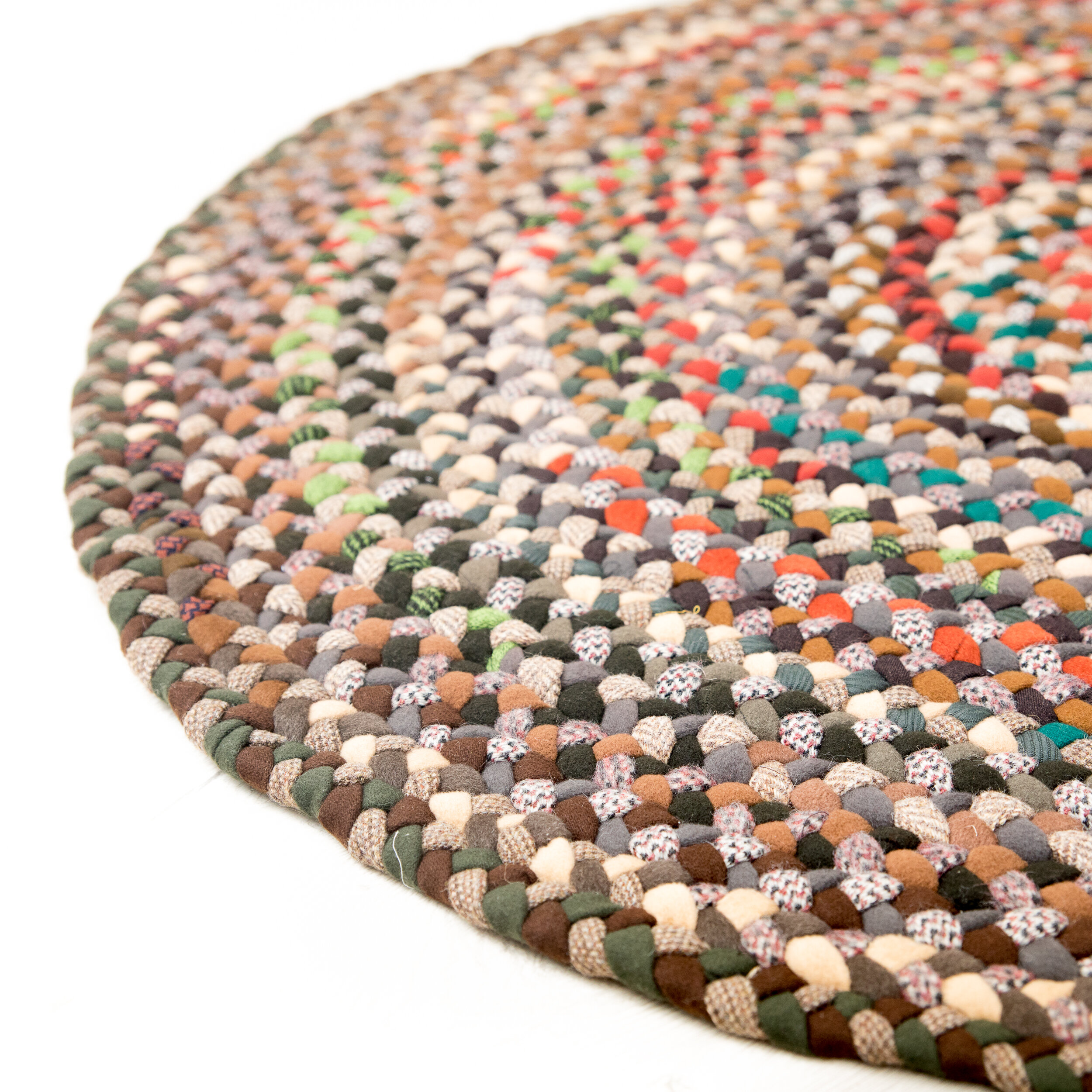 Hand-braided Wool Rug #4 — New Towne Gallery