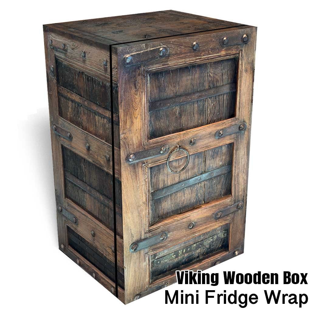 Viking Wooden Box Mini Fridge Wraps