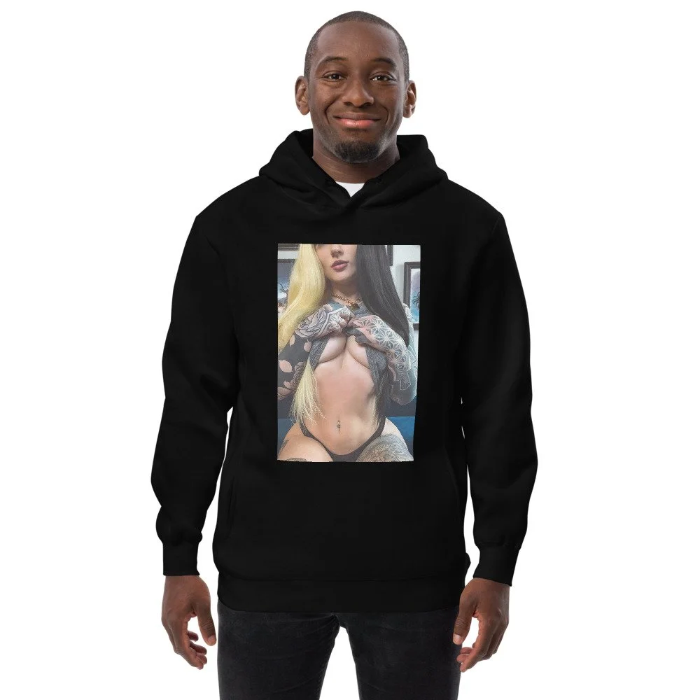 Naked girl in hoodie hot sale