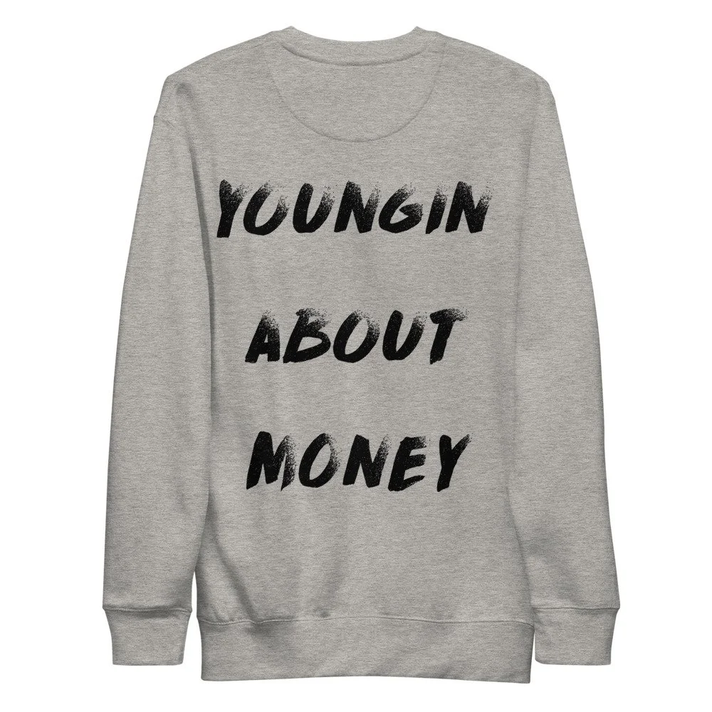 White top money sweatshirt