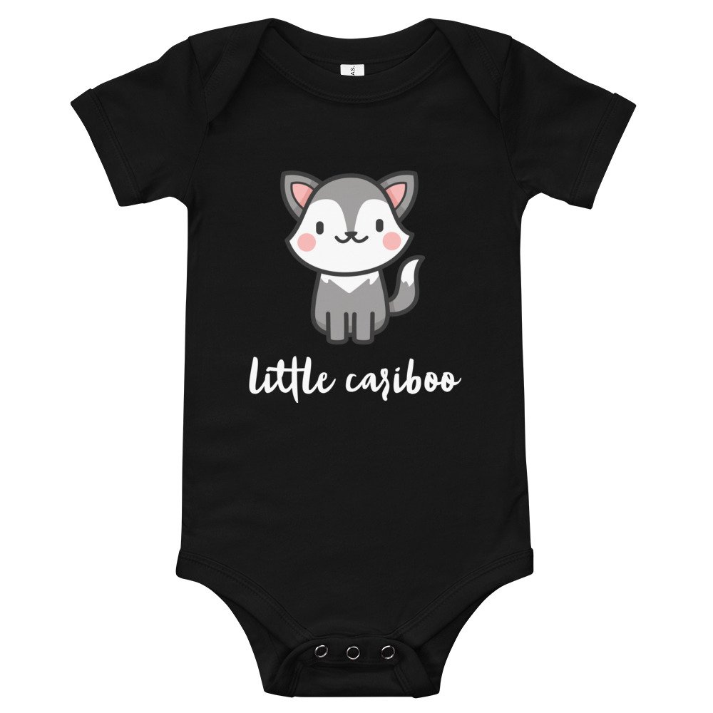 Baby short sleeve one piece - Wolf — The Little Cariboo