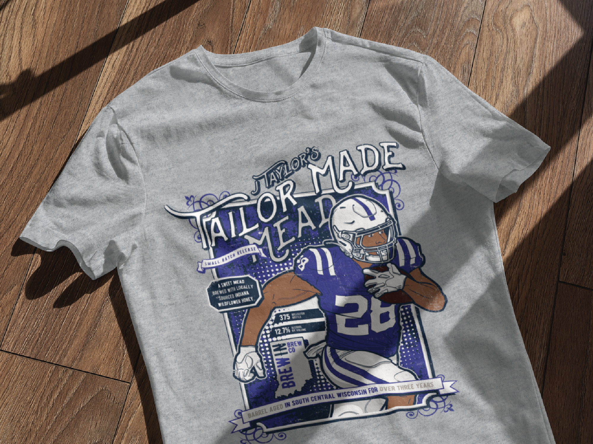 Indianapolis Colts T-Shirt Jonathan Taylor Vintage Beer Label Funny