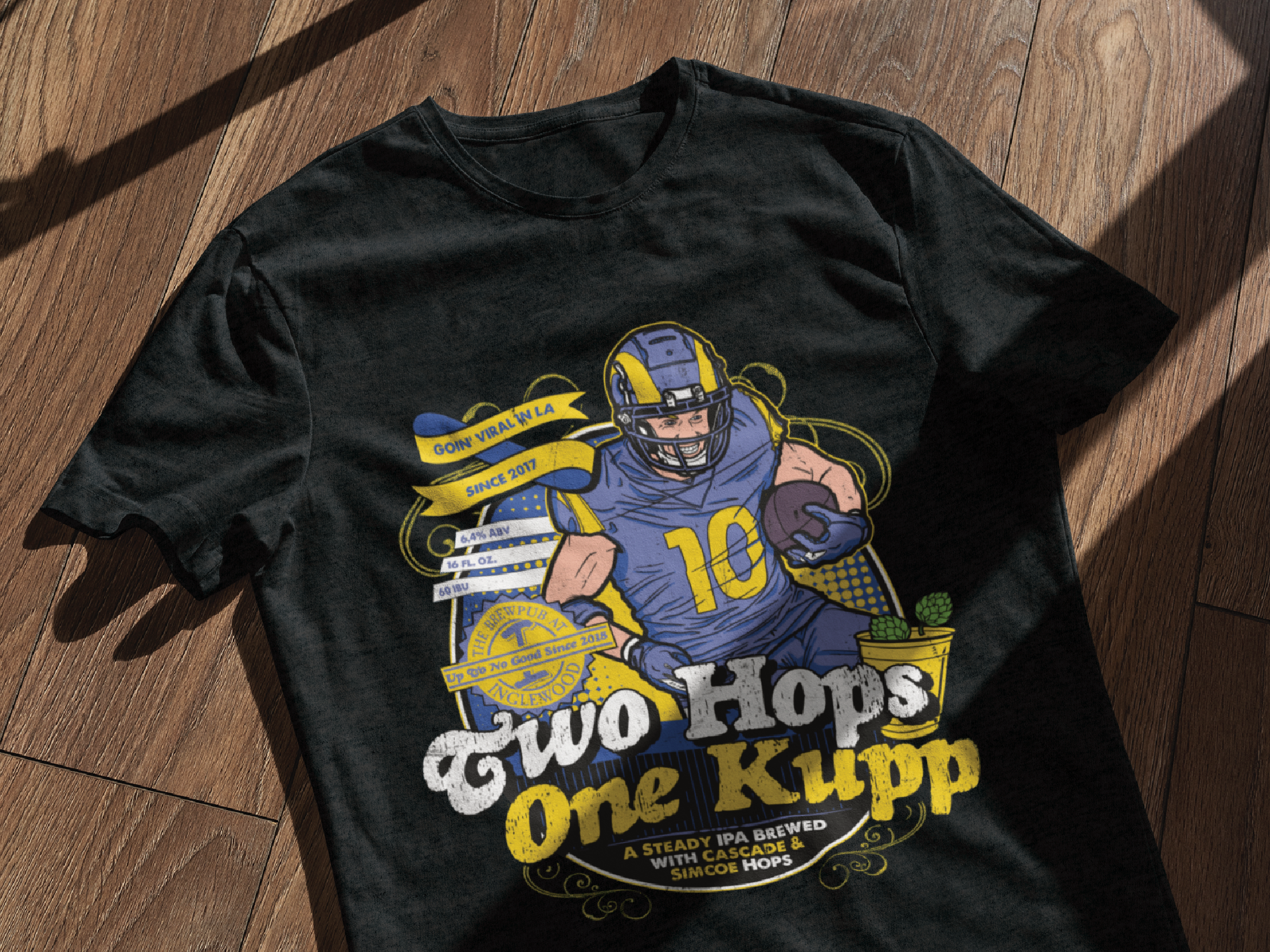 Cooper Kupp (Rams) Fake Craft Beer Label T-Shirt — Dustin Morrison Art