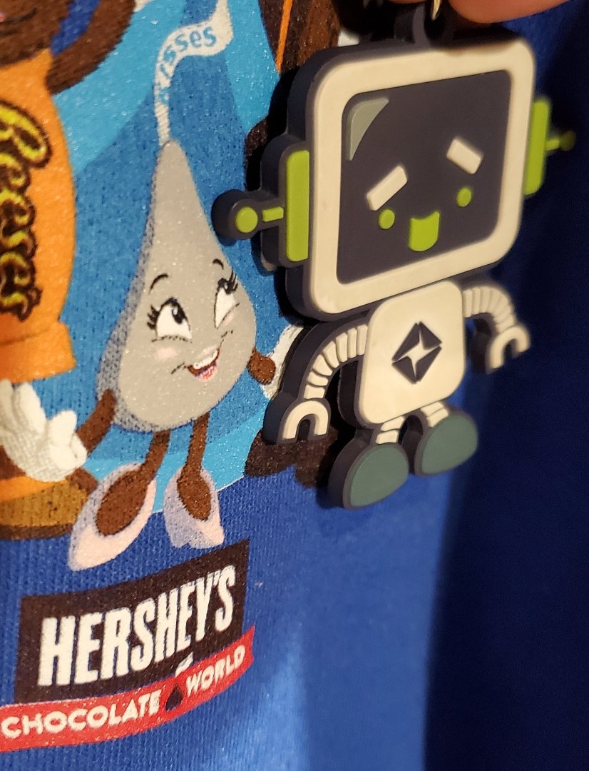 RoBert having fun and meeting new friends at Hershey's Chocolate World