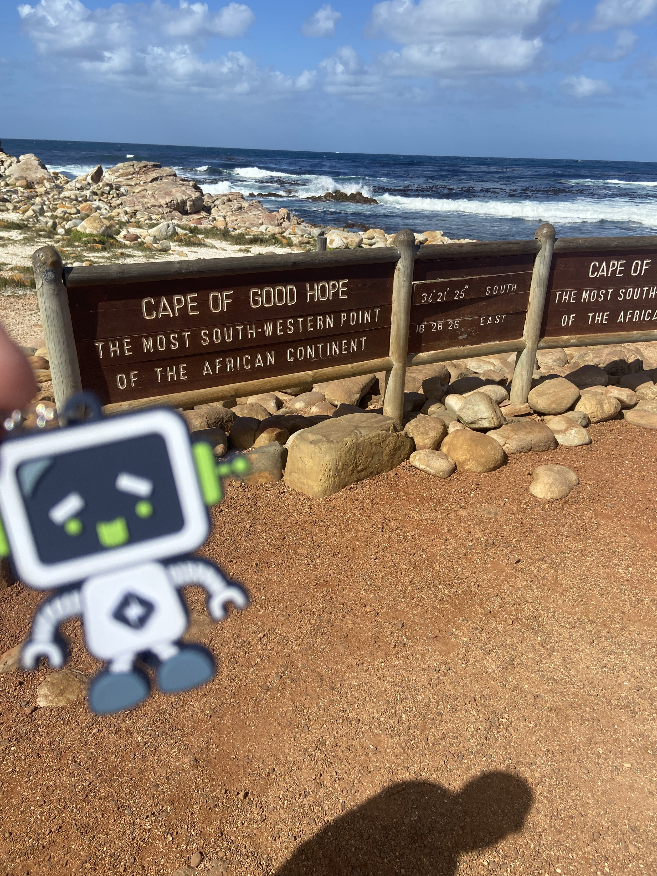 RoBert at the Cape of Good Hope in South Africa