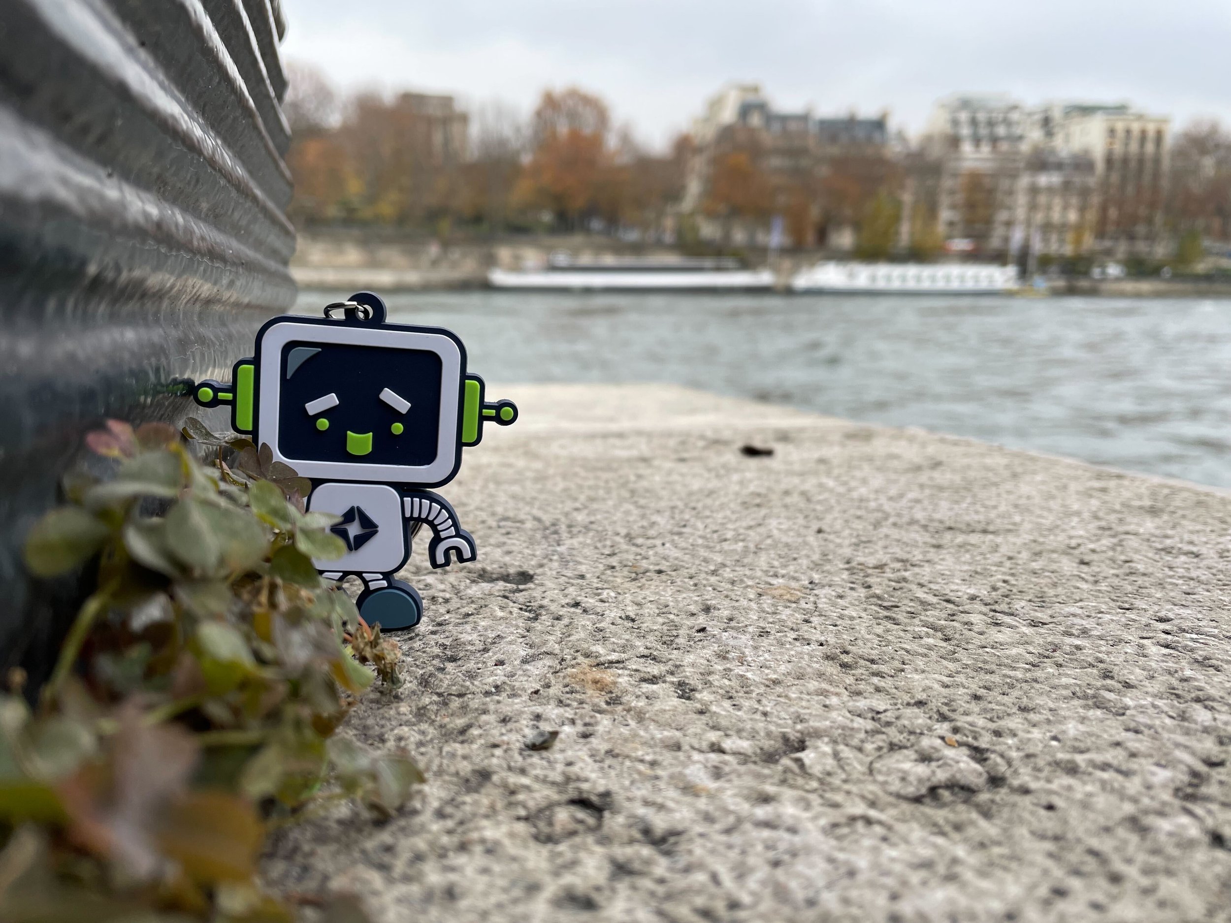 RoBert enjoying his time in Paris, finding relaxation watching the river boats.