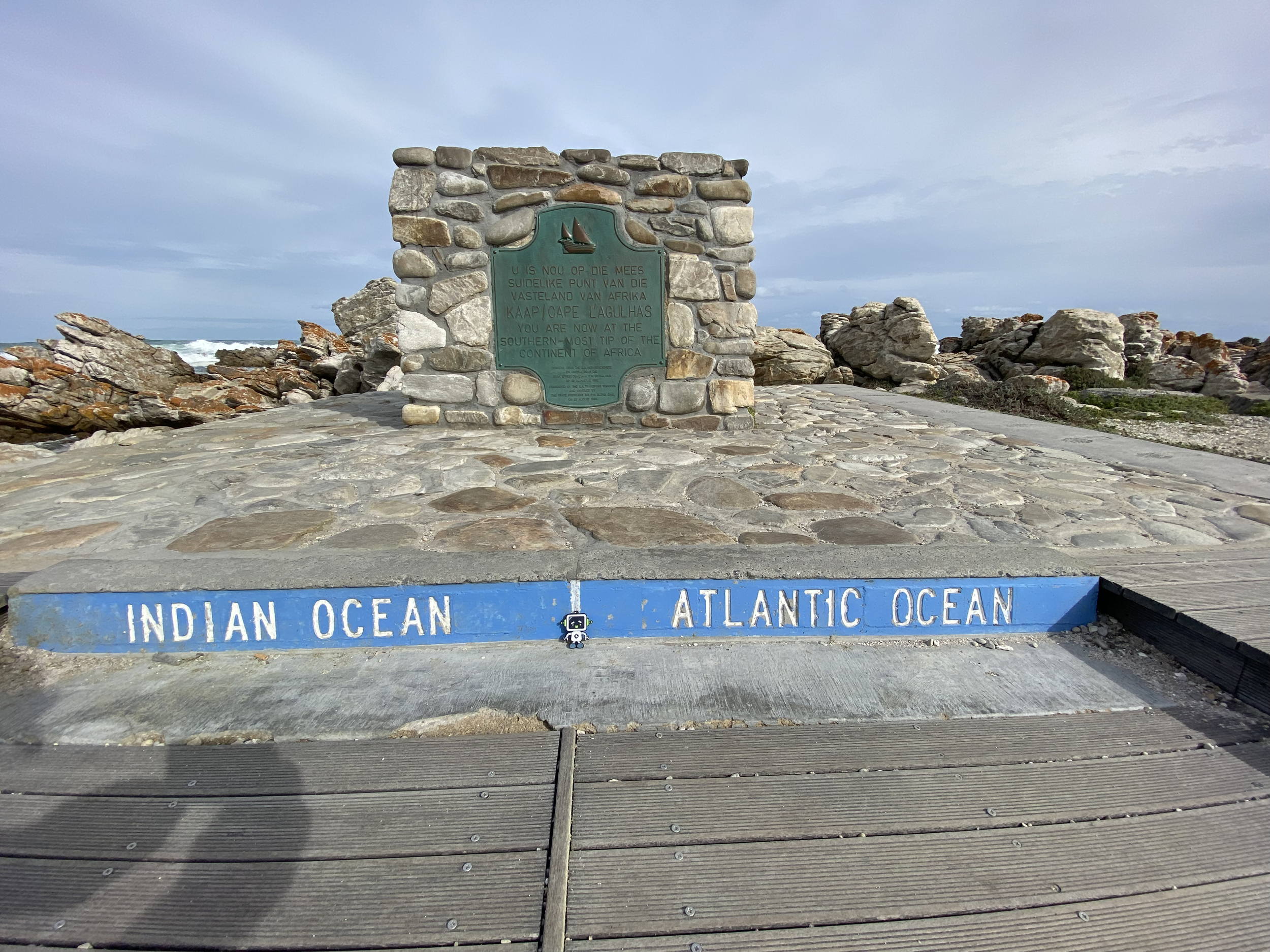 Robert at the point where the Indian Ocean and the Atlantic Ocean meet