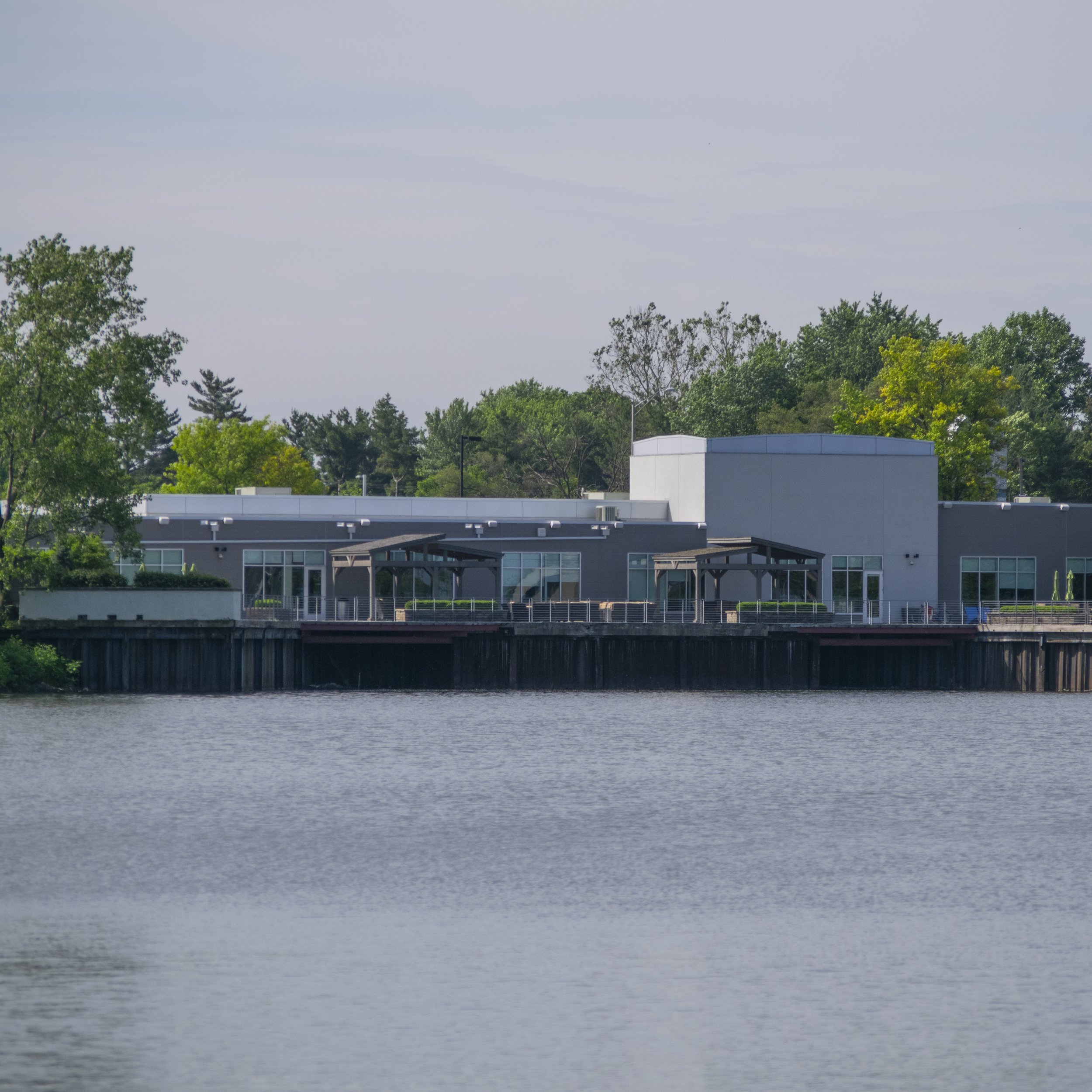 Mosers headquarters with green space.