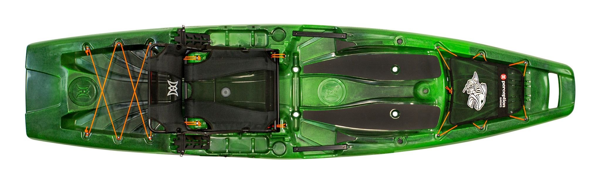 Perception Outlaw Sit on top fishing kayak highest capacity — TRUSTY