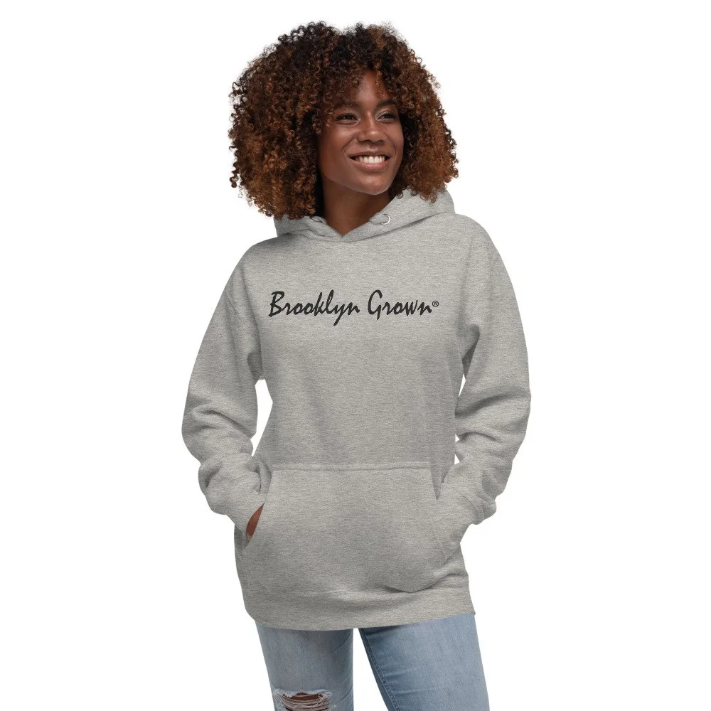 Grey brooklyn hoodie top