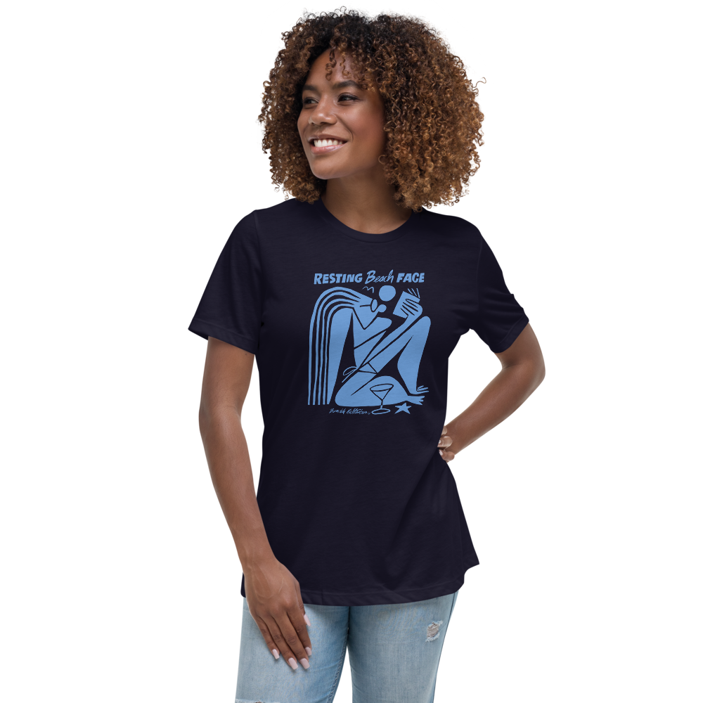 Womens Resting Beach Face T-Shirt For Women Womens Resting Beach Face T-Shirt For Women