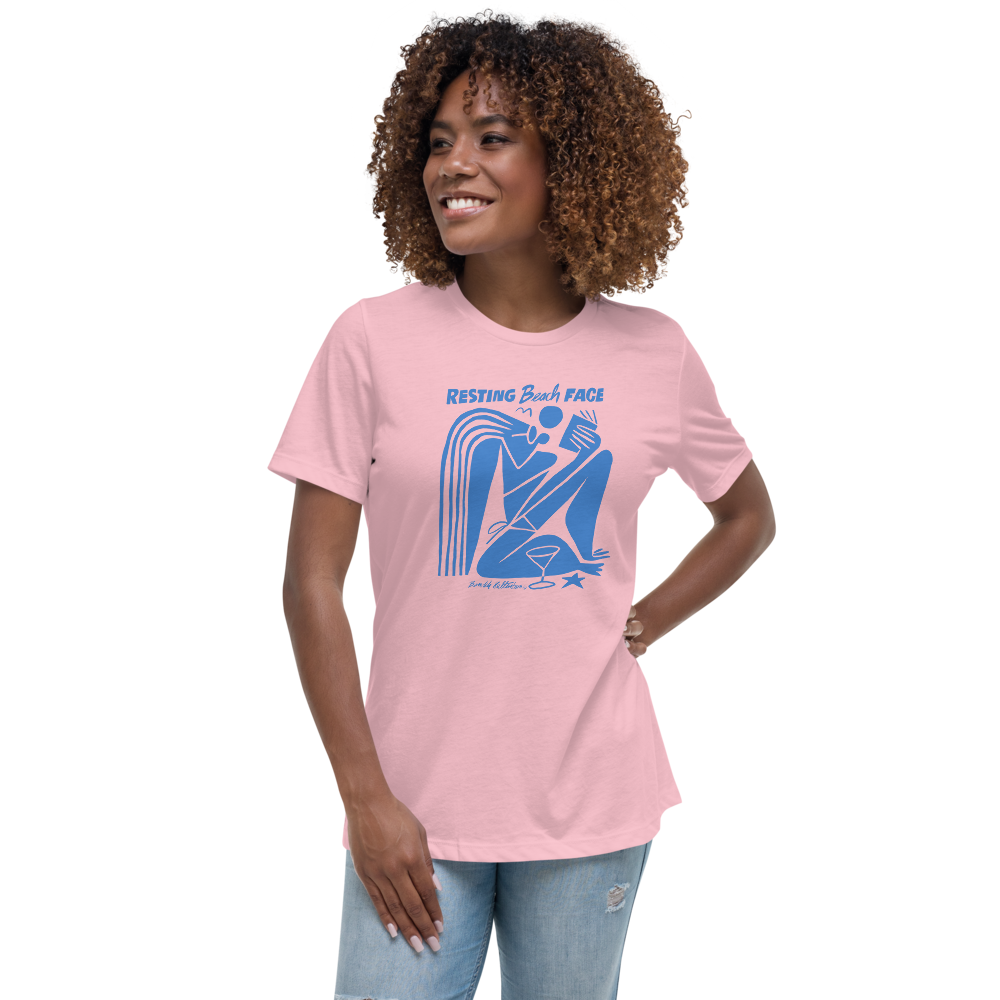Womens Resting Beach Face T-Shirt For Women Womens Resting Beach Face T-Shirt For Women