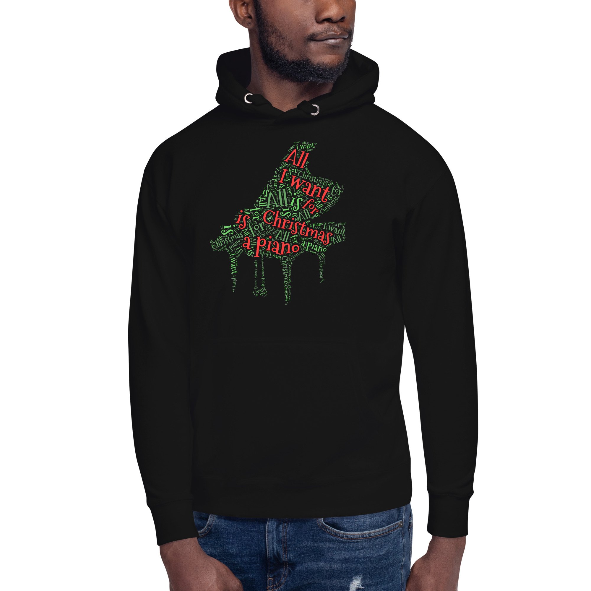 vi bekæmpe Humanistisk All I want for Christmas is a piano Unisex Hoodie — The Meeks Duo