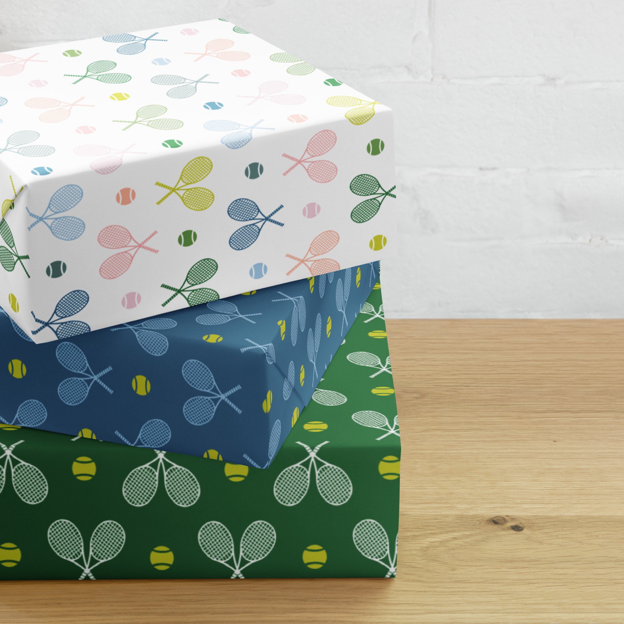 Tennis Wrapping Paper Sheets (Set of 3) — Lemon Life Design