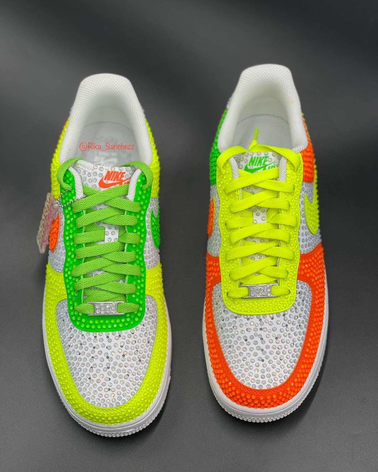 Neon Dream (Green, Orange, Yellow) Air Force 1 Low (white) — Rika