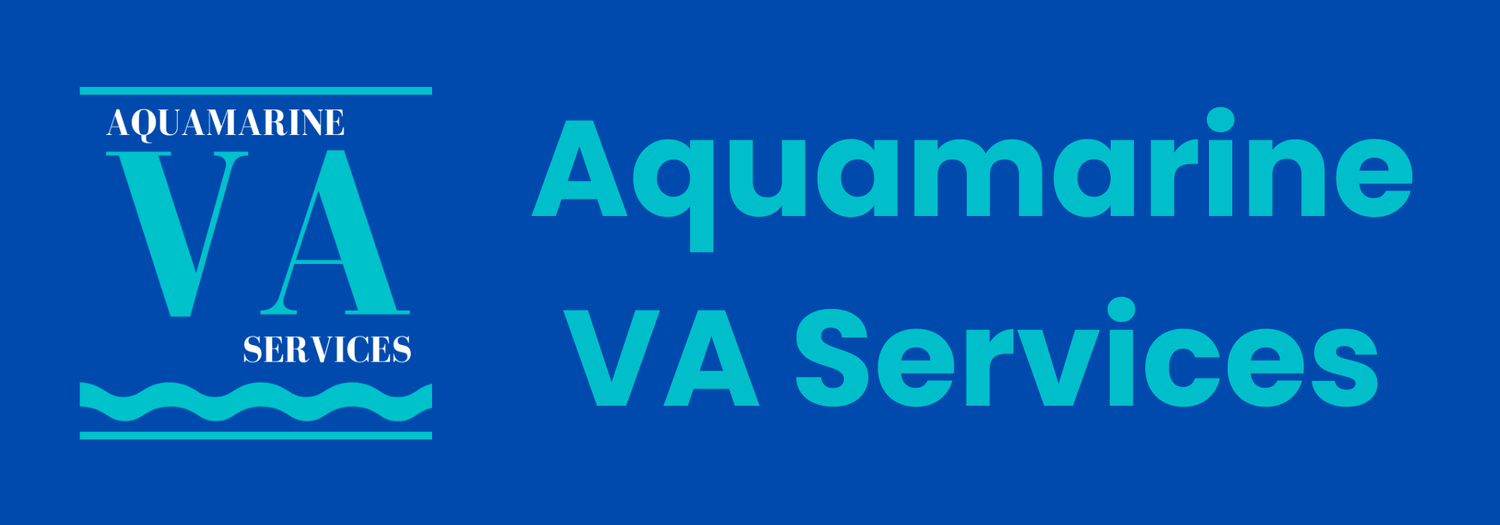 Aquamarine VA Services - Virtual Assistant - time saving business assistance Marketing Social Media