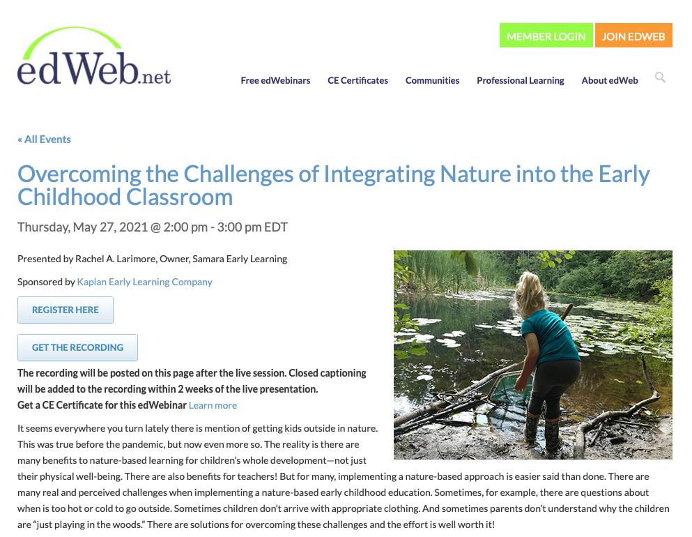 Overcoming the Challenges of Integrating Nature into the Early Childhood Classroom