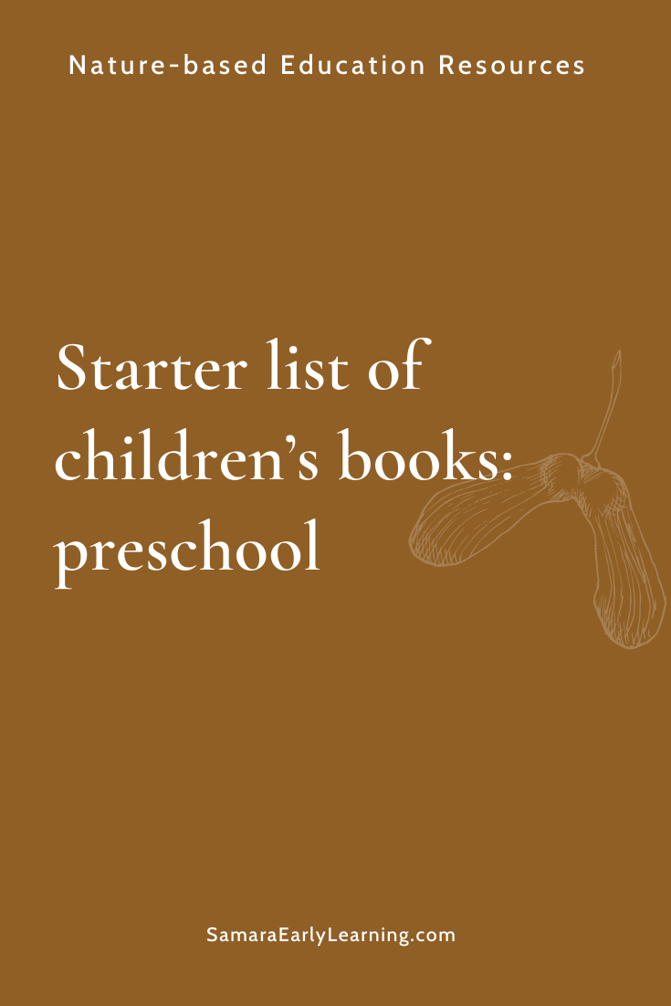 Starter list of children’s books—preschool