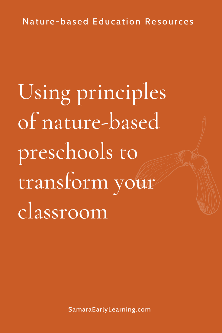 使用基于自然的学前教育的原则来改变你的教室