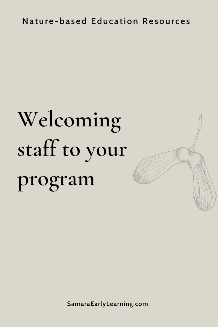 Welcoming staff to your program