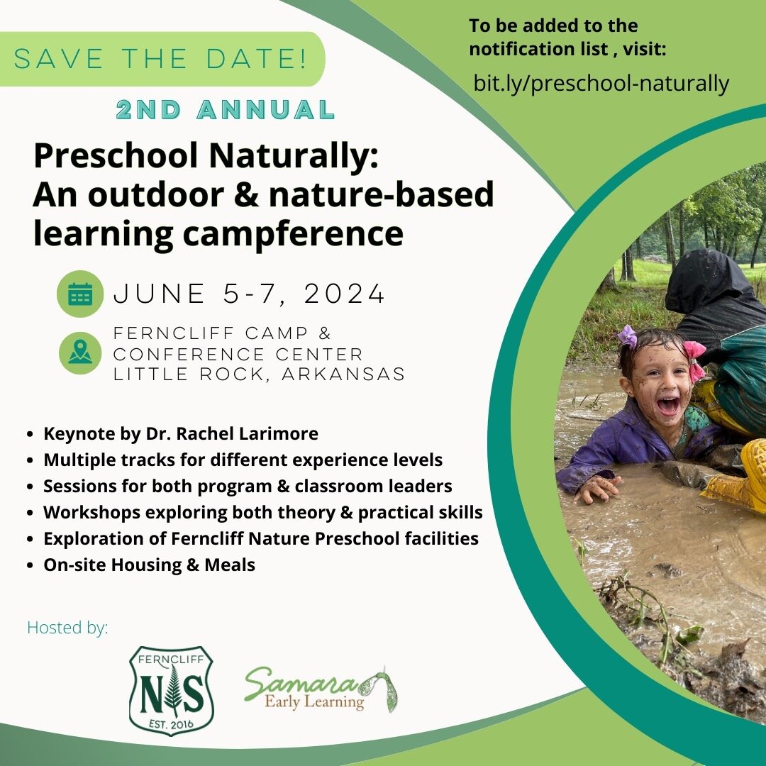 How would you feel about...Professional learning outside? In a camp setting immersed in nature? With workshops led by me and @ferncliffnatureschool staff?

If that sounds amazing, then mark your calendar for June 5-7, 2024 in Little Rock, Arkansas!


