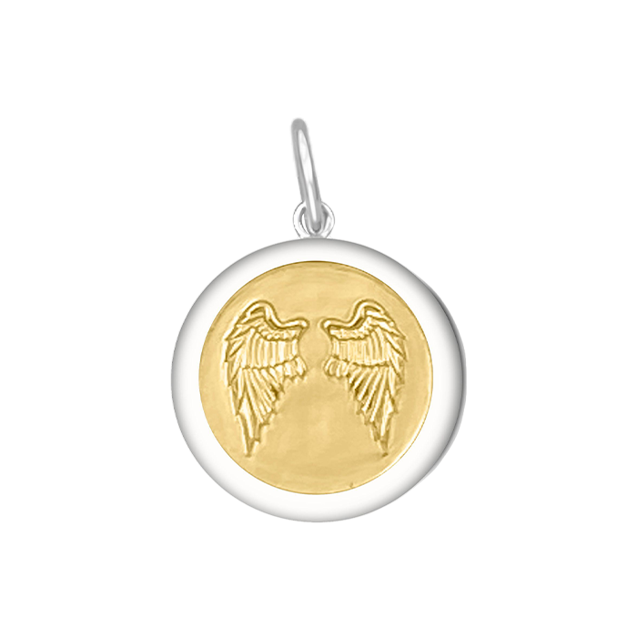 Angel Wings Heart Gold Pendant  Forever in My Heart — Lola & Company