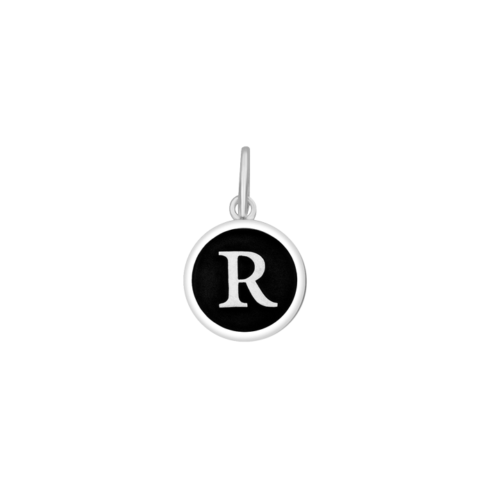 R, Silver Link Charm