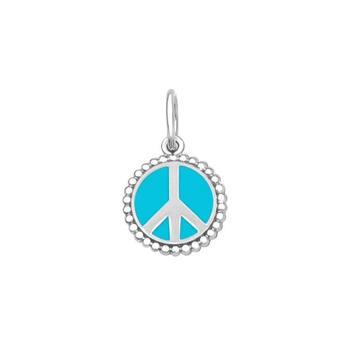 peace‥smile peace-sign-silver-pendant-