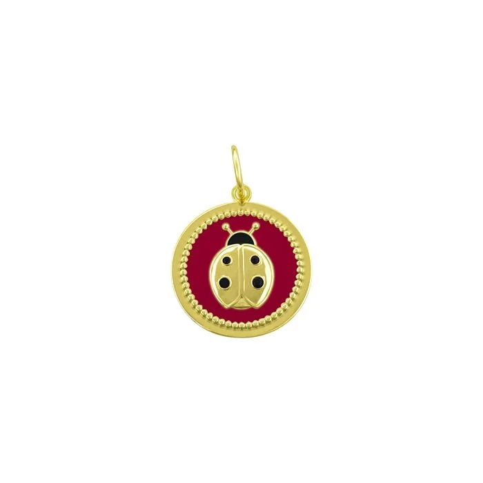 Ladybug Pendant All Gold — Lola & Company