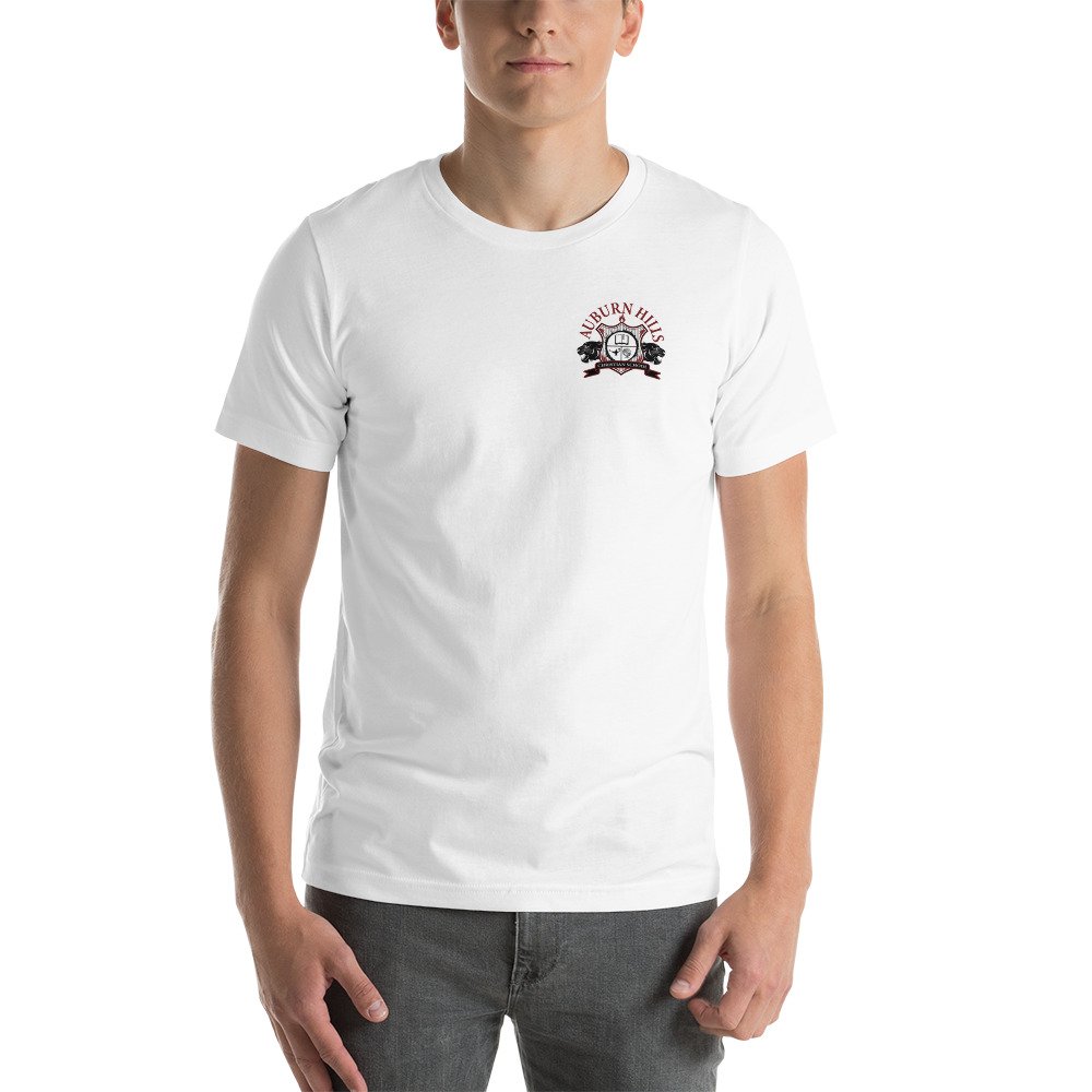 Unisex t-shirt Small Chest Logo — Auburn Hills Christian School