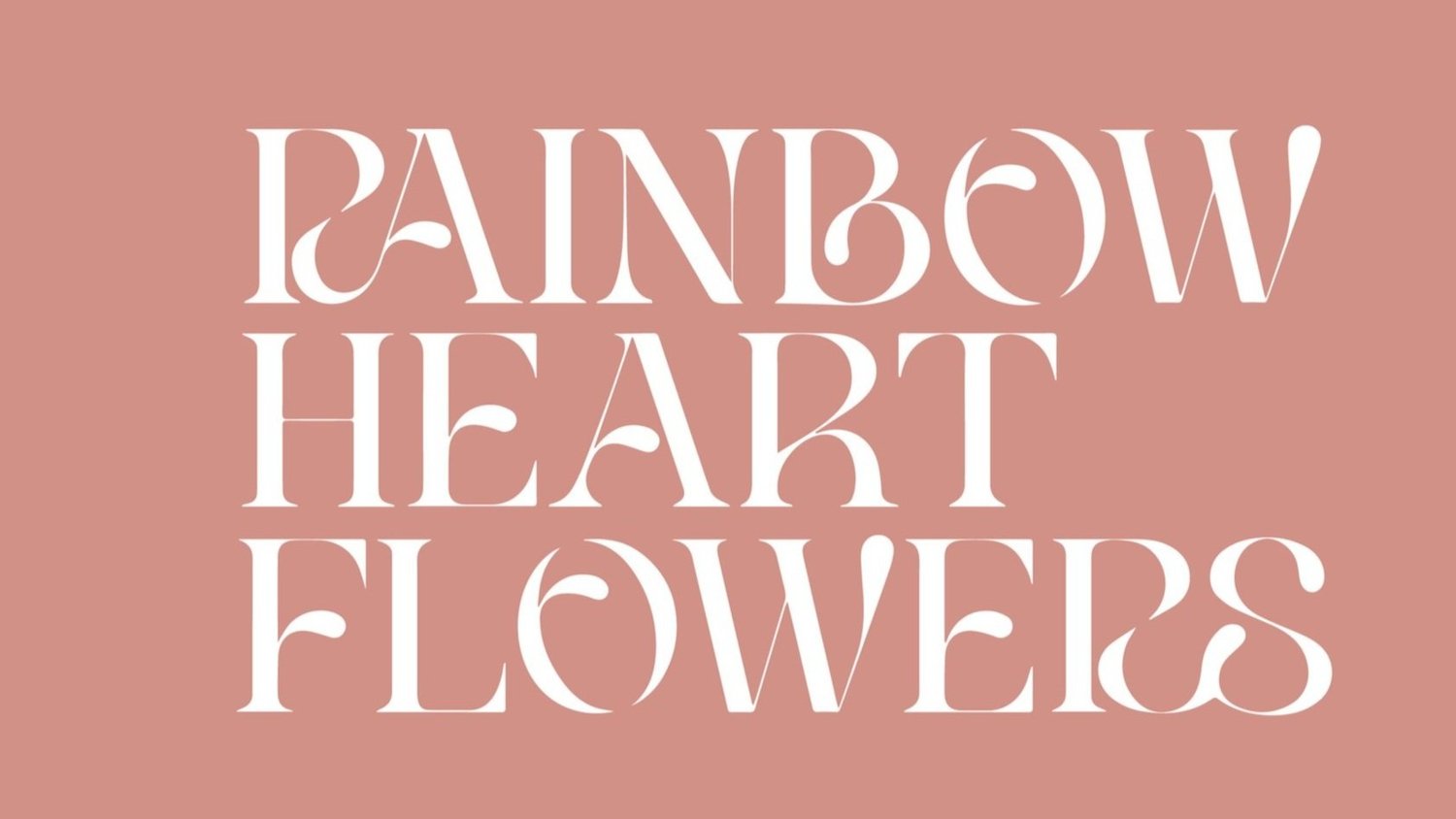 Rainbow Heart Flowers