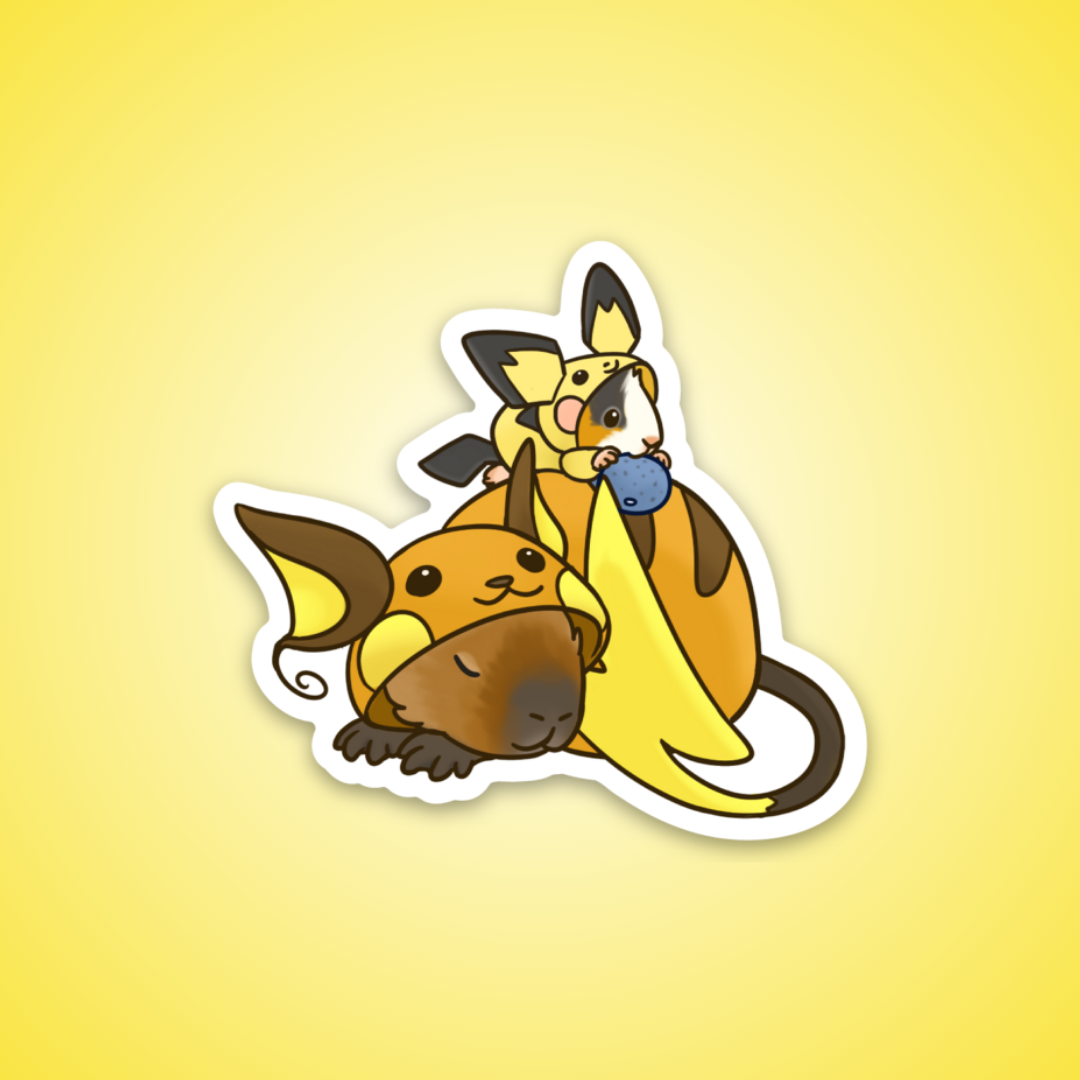 Pokemon Stickers Cute Baby Pichu 