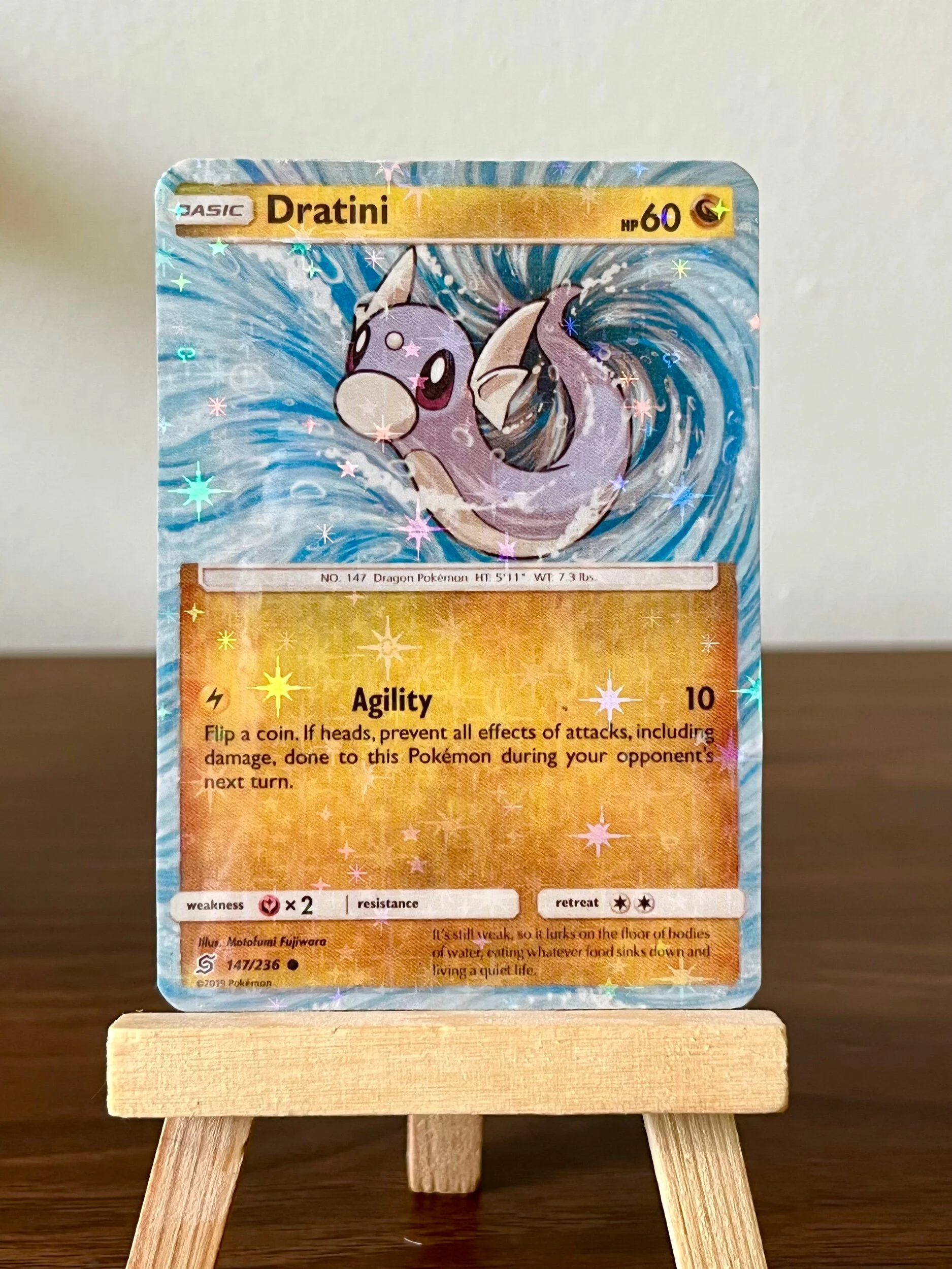 Dratini Extended Art Print — hollypaintscards