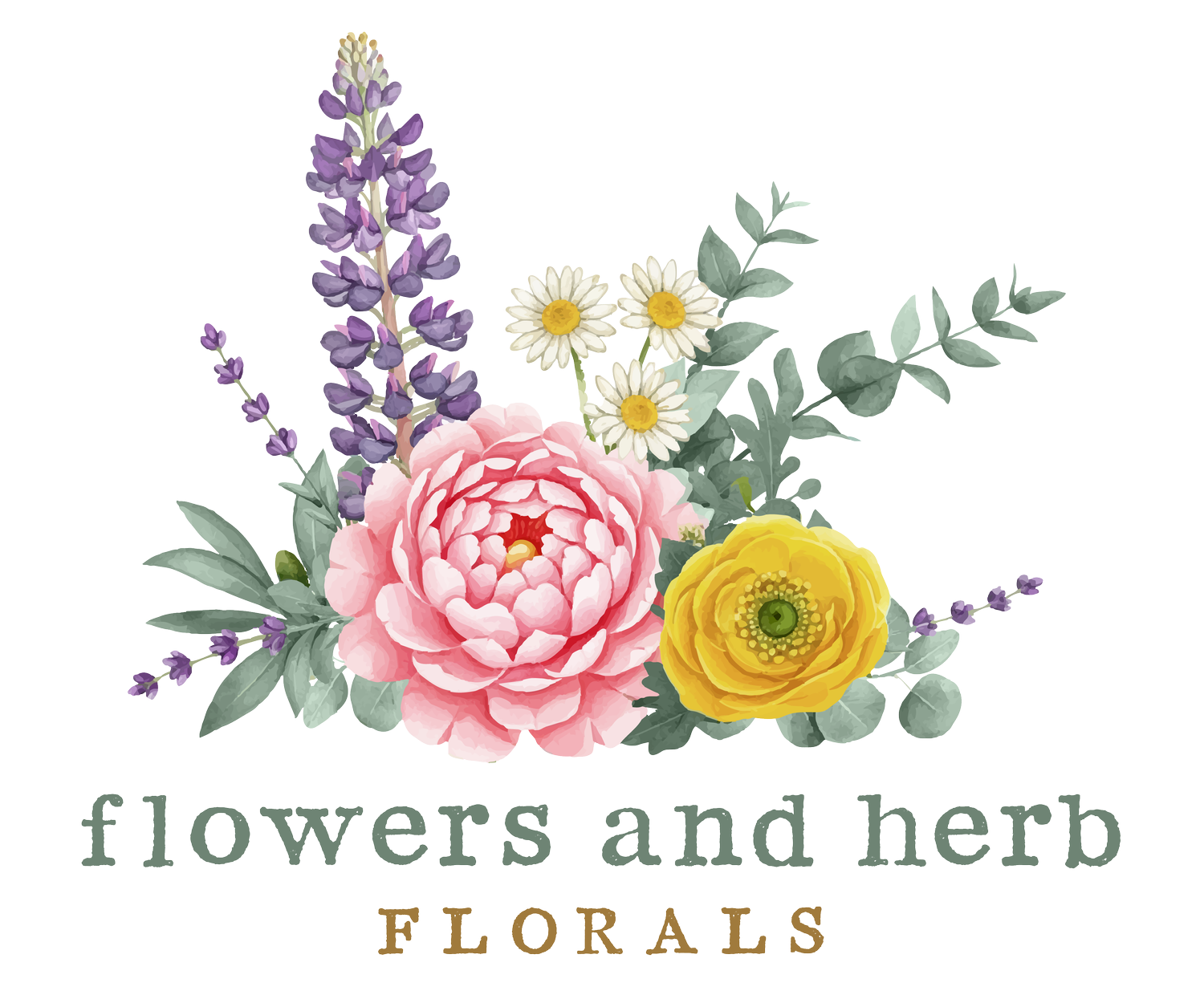 Flowers + Herb Florals