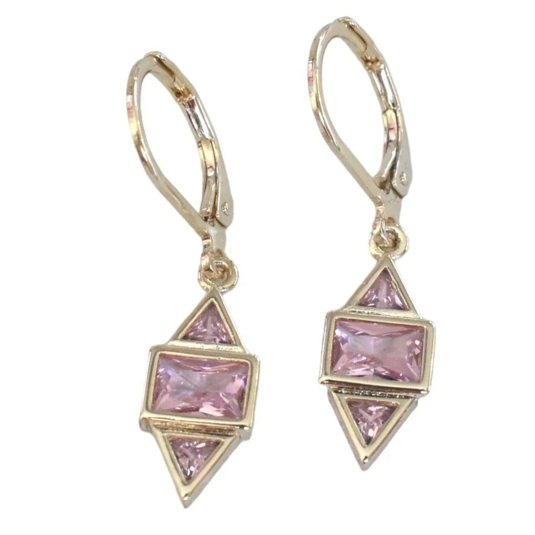 【HUGYOURSKIN】Ornament Print Top in Gracery Pink Art Deco Earrings — Shimmer by Cindy®