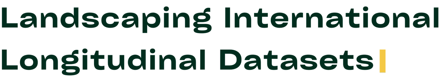 Landscaping International Longitudinal Datasets