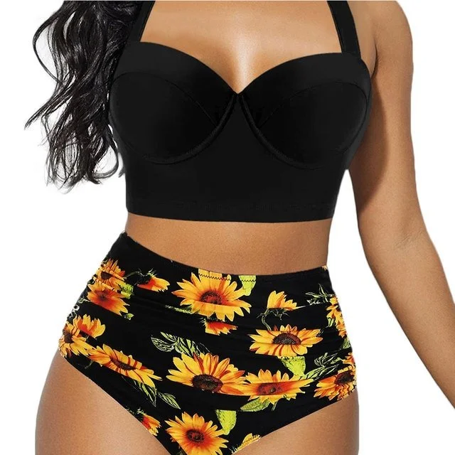 sexy sunflower bikini