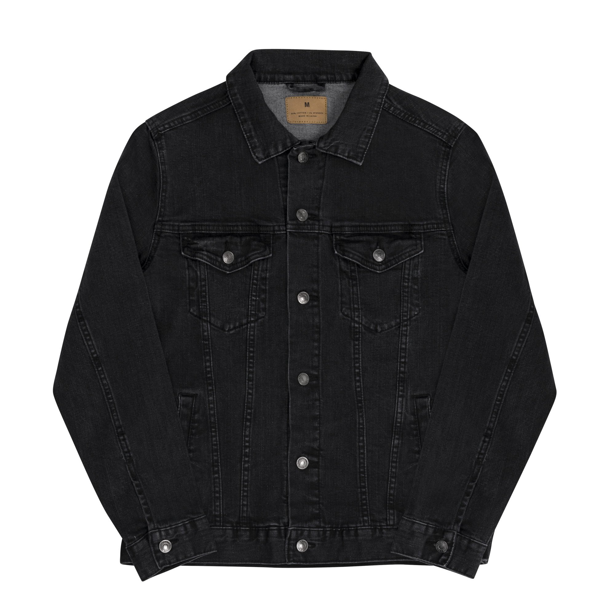 VR Unisex Embroidered Denim Jacket — Voices Rock Canada VR Unisex Embroidered Denim Jacket — Voices Rock Canada