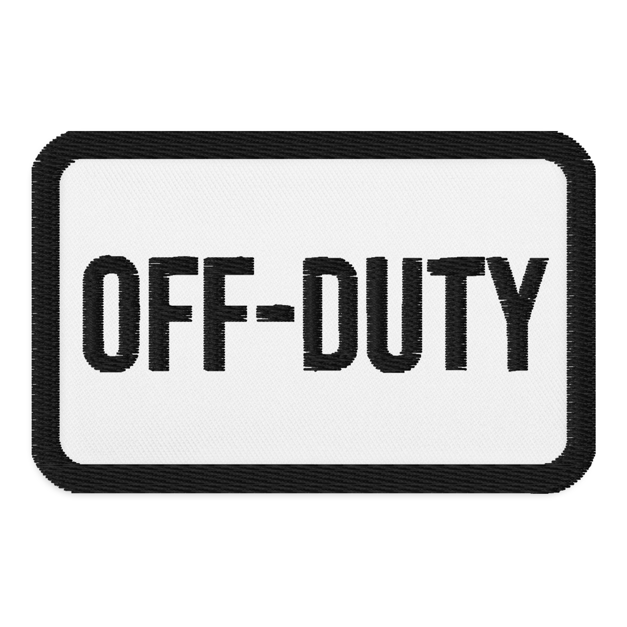 Off-Duty Embroidered Patch - 3.5″×2.25″ — LAZY BONES