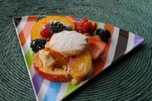 Plated Fresh Fruit Cobbler Plated Fresh Fruit Cobbler