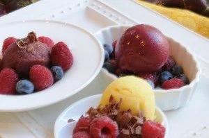 Sauce dishes for sorbet Plate tips