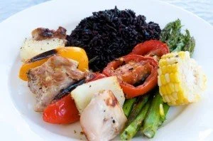Chicken Fajita Kabobs Skewers for MyPlate BBQ