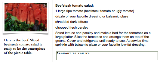 Beefsteak tomato salad