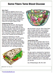 Fiber and Blood Glucose
