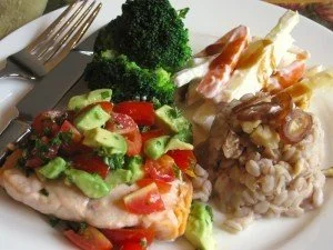 Salmon with Red Velvet Relish