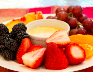Fruit with Peach Dip