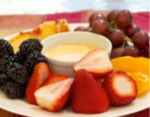 Fruit with Peach Dip